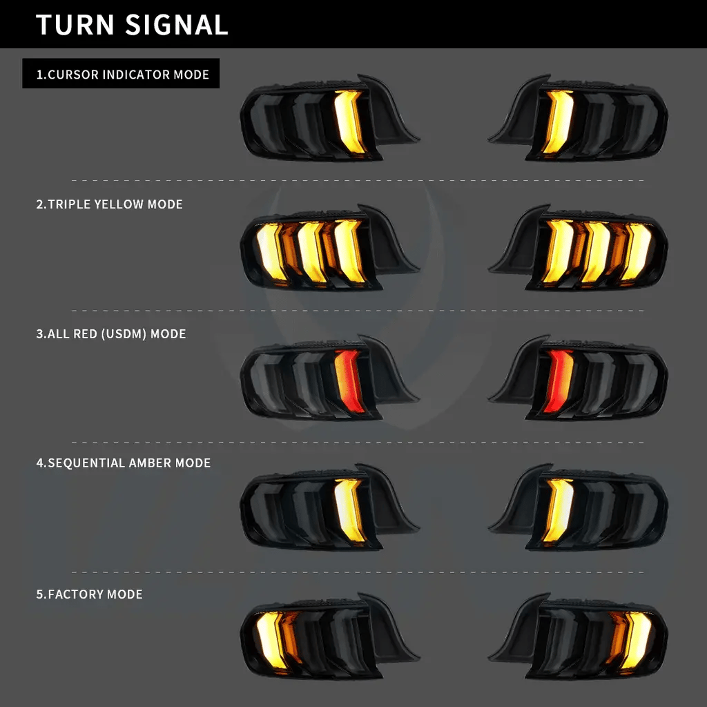 Zadné LED svetlá Ford Mustang S550 (2015–2023) – sekvenčné