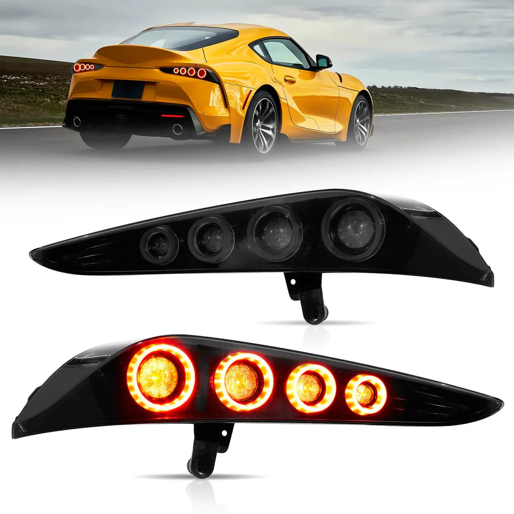 Tuning zadné LED svetlá Toyota GR Supra A90/A91 (2019–2024) animácia