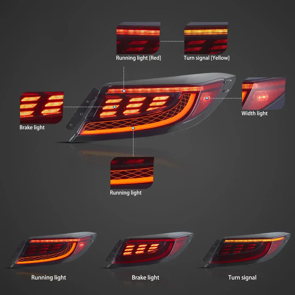 Tuning zadné LED svetlá Toyota GR86 / Subaru BRZ (2021–2024) animácia