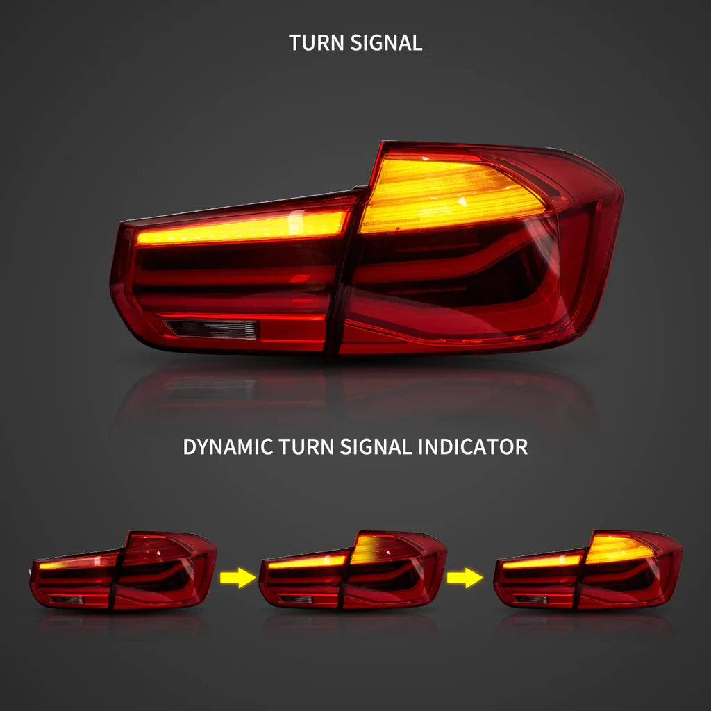 Zadné LED svetlá BMW 3 Series F30 / M3 F80 (2012–2018) – sekvenčné smerovky
