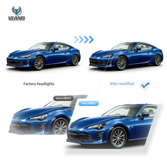 Tuning predné LED projektorové svetlá Toyota GT86 / Subaru BRZ / Scion FR-S (2012–2021) Blue DRL