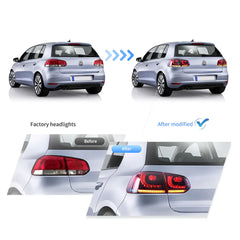 Tuning rear LED lights VW Golf 6 (2008–2012) sequential