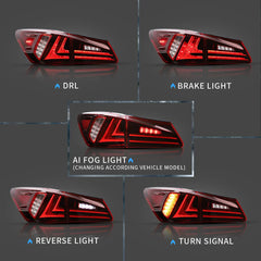 Tuning rear LED lights Lexus IS XE20 (2006–2012) sequential
