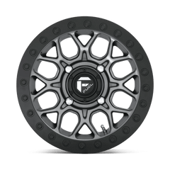 Fuel UTV D919 Tech Beadlock 15X7 4X156 ET38 Matte Gunmetal / Black Bead Ring
