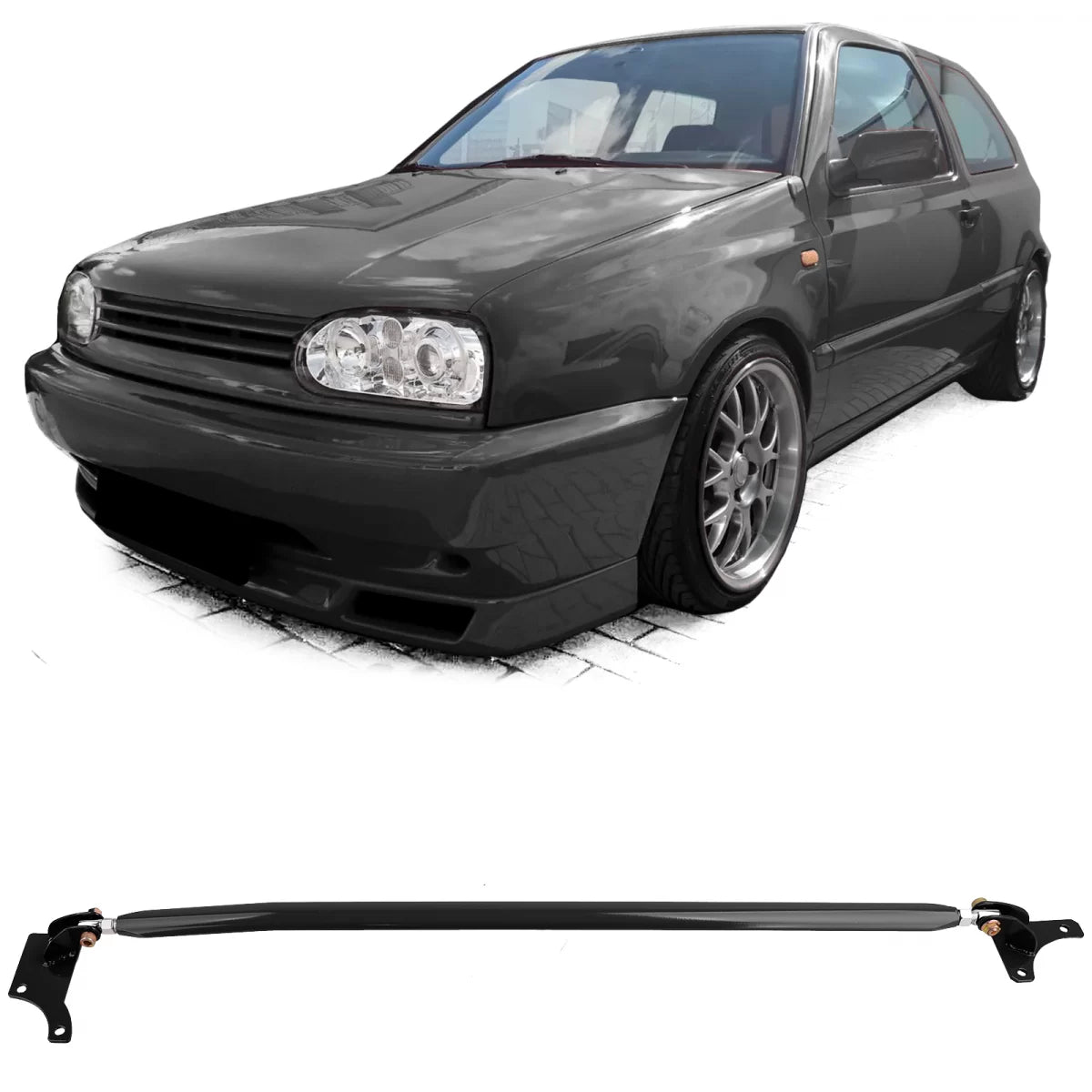 Hliníková Rozpelná Tyč Predná Nastaviteľná Čierna - VW Golf IV / Bora (1997-2003)