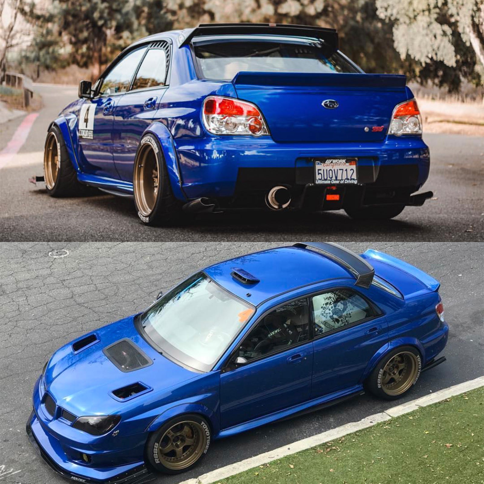 Ducktail spojler Subaru Impreza WRX STI II GD Sedan S1/S2/S3 2000–2007