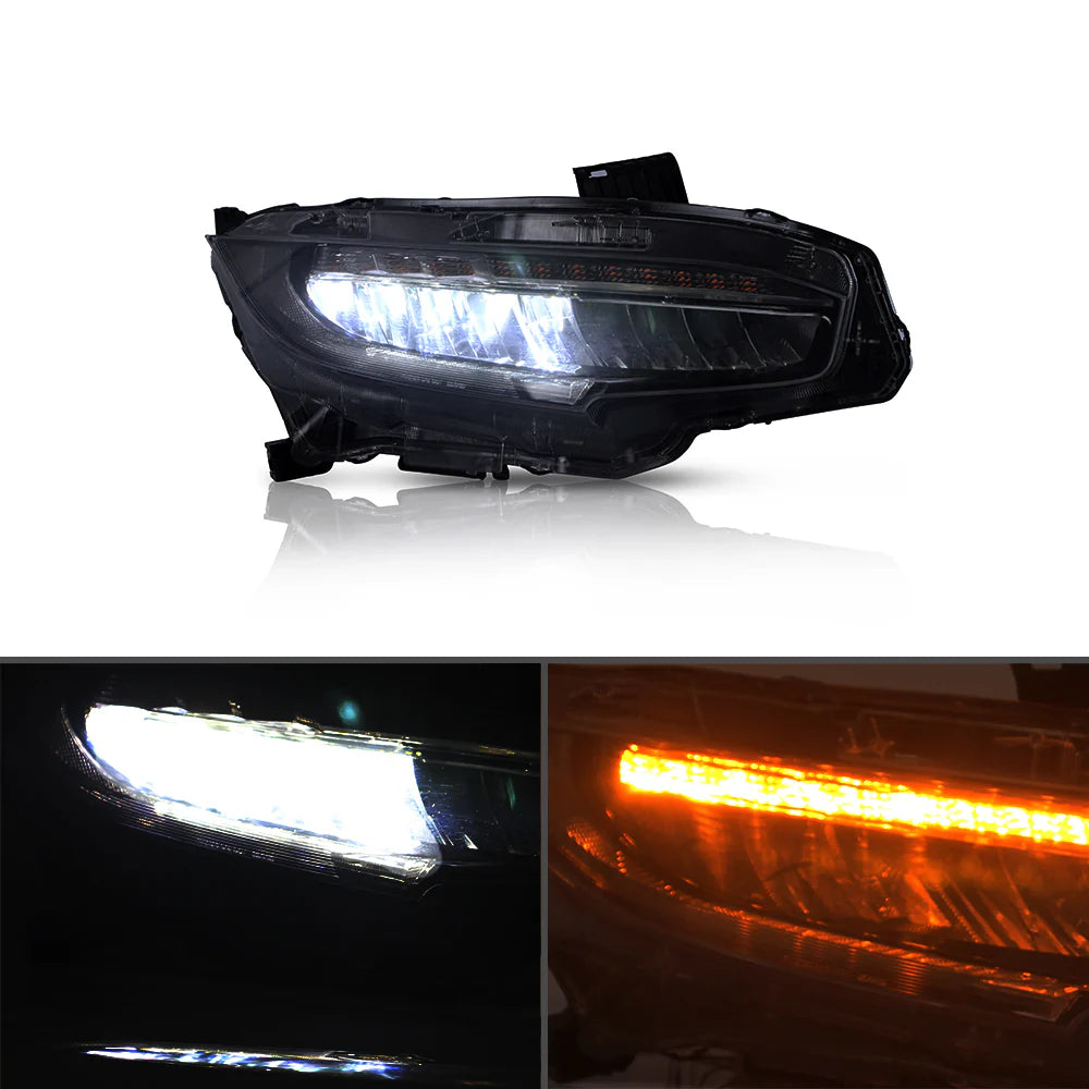 Tuning predné LED svetlá Honda Civic (2016–2021)