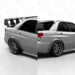 Rozšírenia zadných blatníkov Subaru Impreza WRX STI GD Sedan +50 mm Wide Body