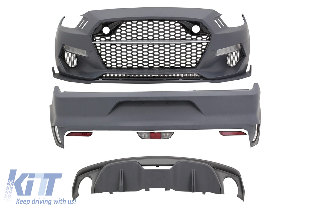 Kompletný bodykit pre Ford Mustang Mk6 (2015–2019) Coupe LED svetlá + GT500 spojler
