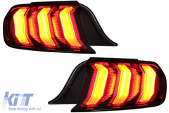 Complete Body Kit for Ford Mustang Mk6 (2015–2019) Coupe LED Lights + GT500 Spoiler