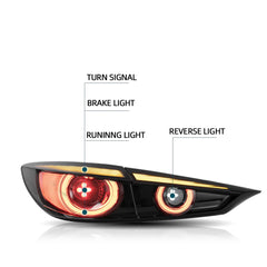 Tuning rear LED lights Mazda 3 Sedan (2014–2018) sequential