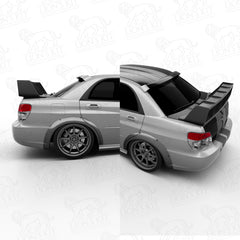 Rozšírenia zadných blatníkov Subaru Impreza WRX STI GD Sedan +50 mm Wide Body