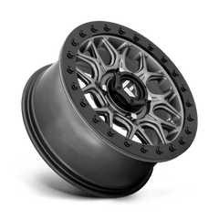 Fuel UTV D919 Tech Beadlock 15X7 4X156 ET38 Matte Gunmetal / Black Bead Ring