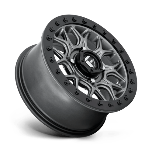 Fuel UTV D919 Tech Beadlock 15X7 4X156 ET38 Matte Gunmetal / Black Bead Ring