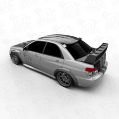 Rozšírenia zadných blatníkov Subaru Impreza WRX STI GD Sedan +50 mm Wide Body