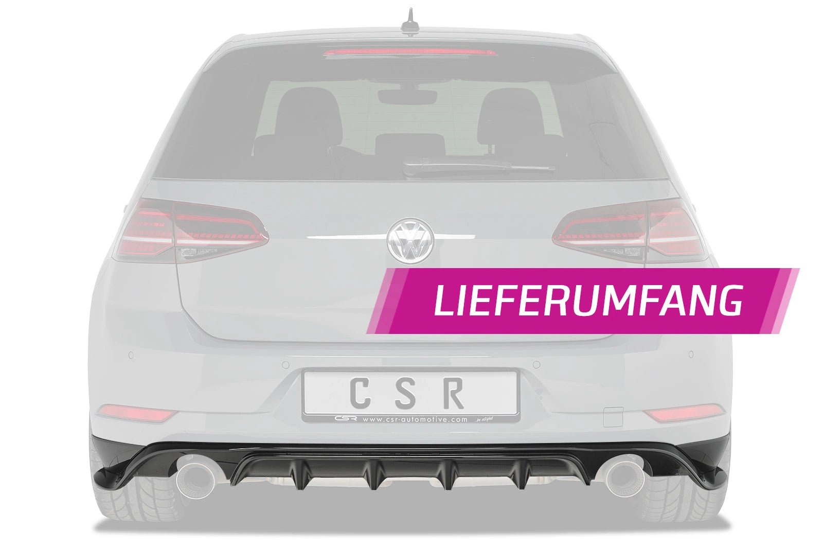 Zadný difúzor VW Golf 7 TCR / facelift (2017+)