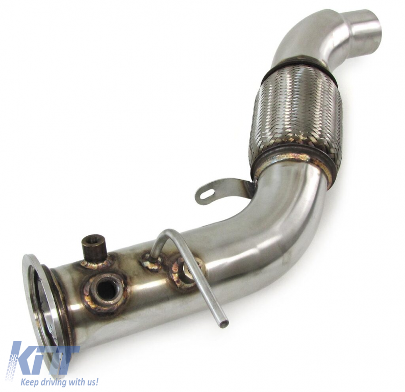 Nerezový downpipe pre BMW E90 E91 E92 E93 325d 330d a E60 E61 525d 530d M57N