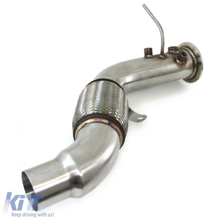 Nerezový downpipe pre BMW E90 E91 E92 E93 325d 330d a E60 E61 525d 530d M57N