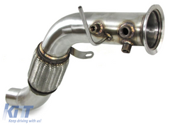 Nerezový downpipe pre BMW E90 E91 E92 E93 325d 330d a E60 E61 525d 530d M57N