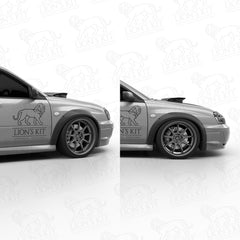 Rozšírenia predných blatníkov Subaru Impreza WRX STI II Blobeye GD Sedan +50 mm