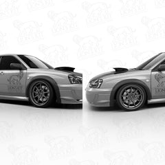 Rozšírenia predných blatníkov Subaru Impreza WRX STI II Blobeye GD Sedan +50 mm