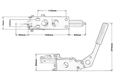 Hydraulická ručná brzda Silver vertikálna horizontálna TurboWorks drift