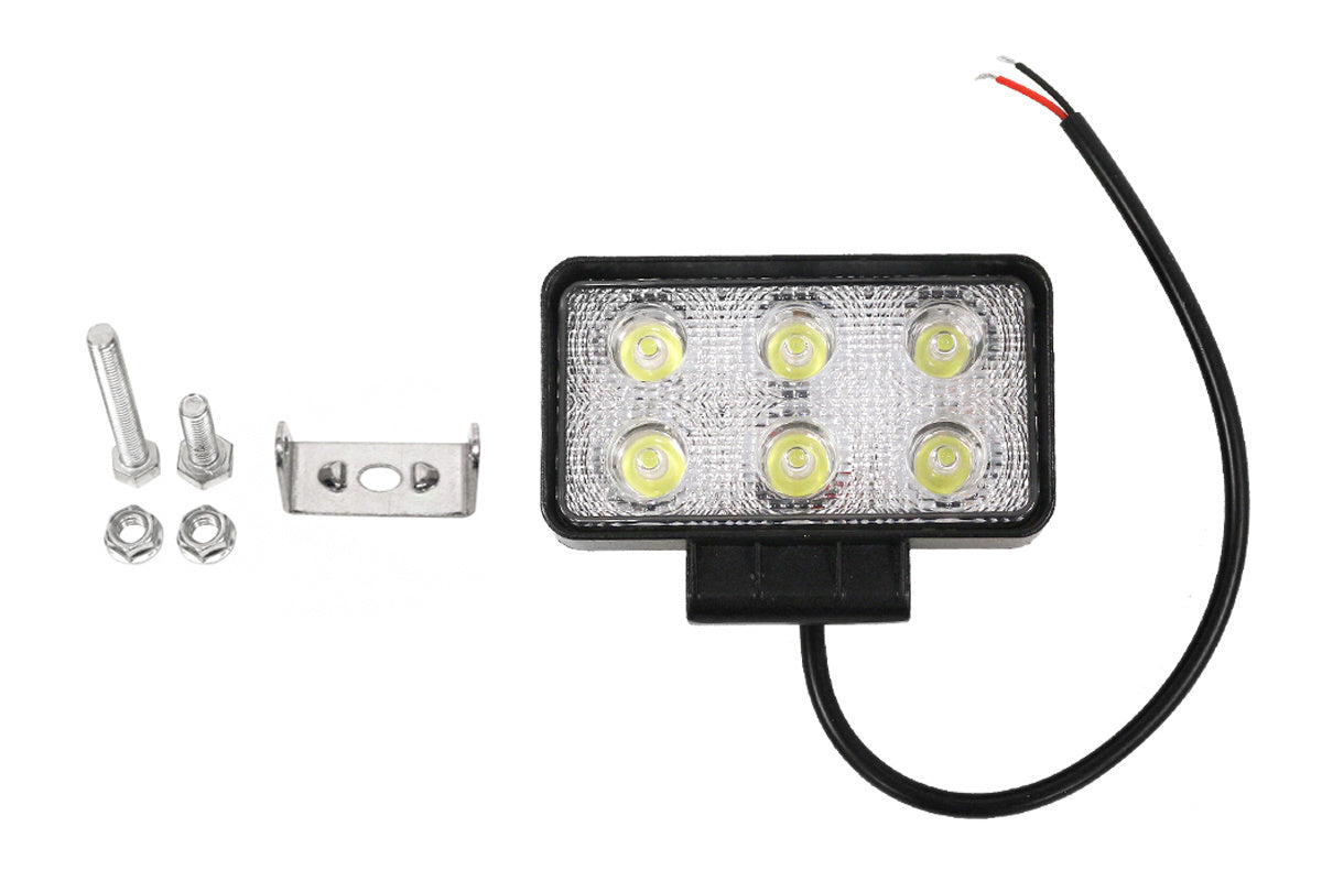 LED pracovné svetlo 18W, IP67, 6000K, 30° – pre off-road, poľnohospodárske a stavebné stroje