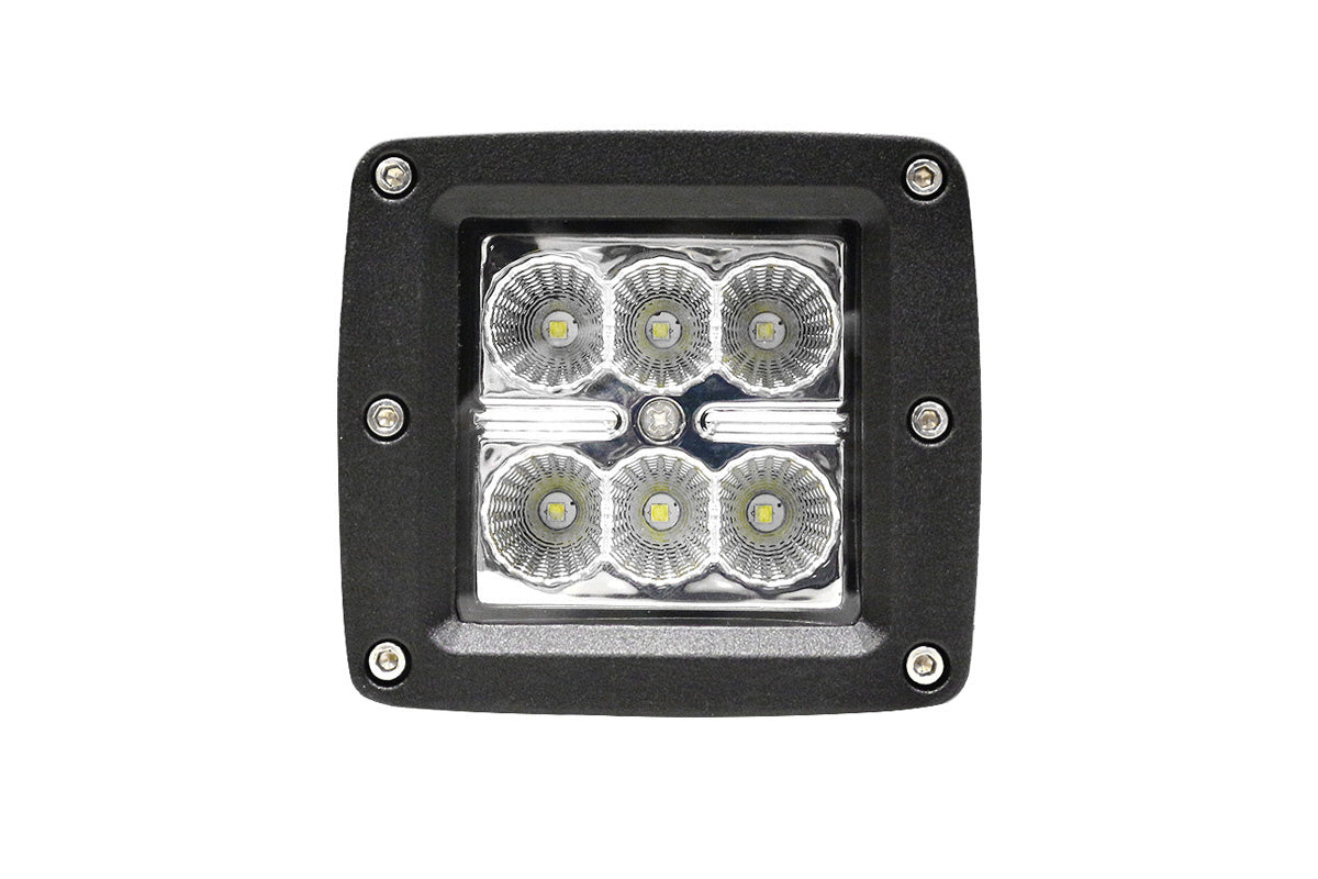 LED pracovné svetlo 18W, IP67, 6000K, 60° – pre off-road, poľnohospodárske a stavebné stroje