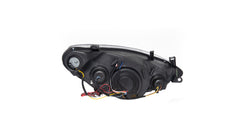 Predné halogénové svetlomety Projector Angel Eyes čierne – Peugeot 307 Hatchback / CC / SW / Break (2001–)