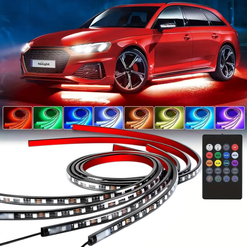 LED podsvietenie podvozku RGB Undercar Kit (2x90cm + 2x120cm) – 12V