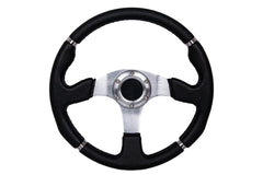 Športový volant Pro 350 mm – čierna koža, offset 0 mm