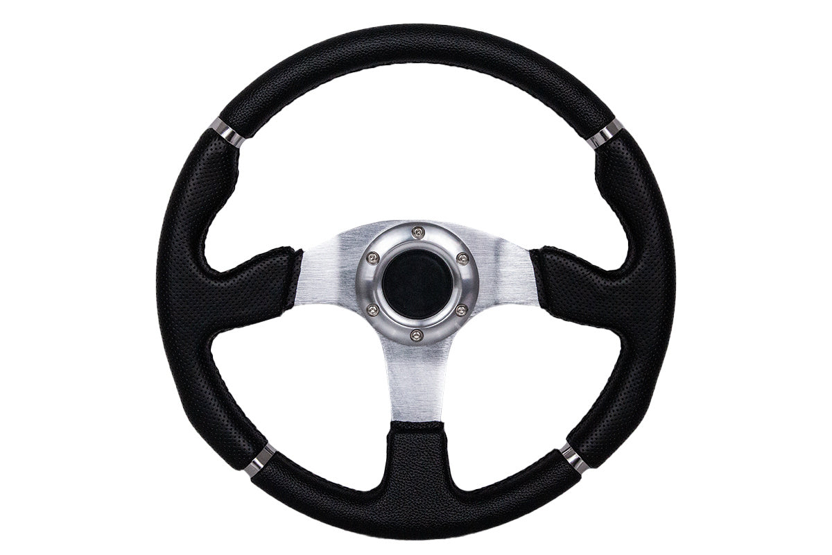 Športový volant Pro 350 mm – čierna koža, offset 0 mm