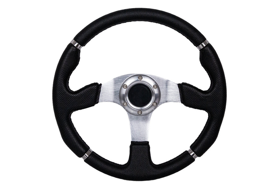 Športový volant Pro 350 mm – čierna koža, offset 0 mm