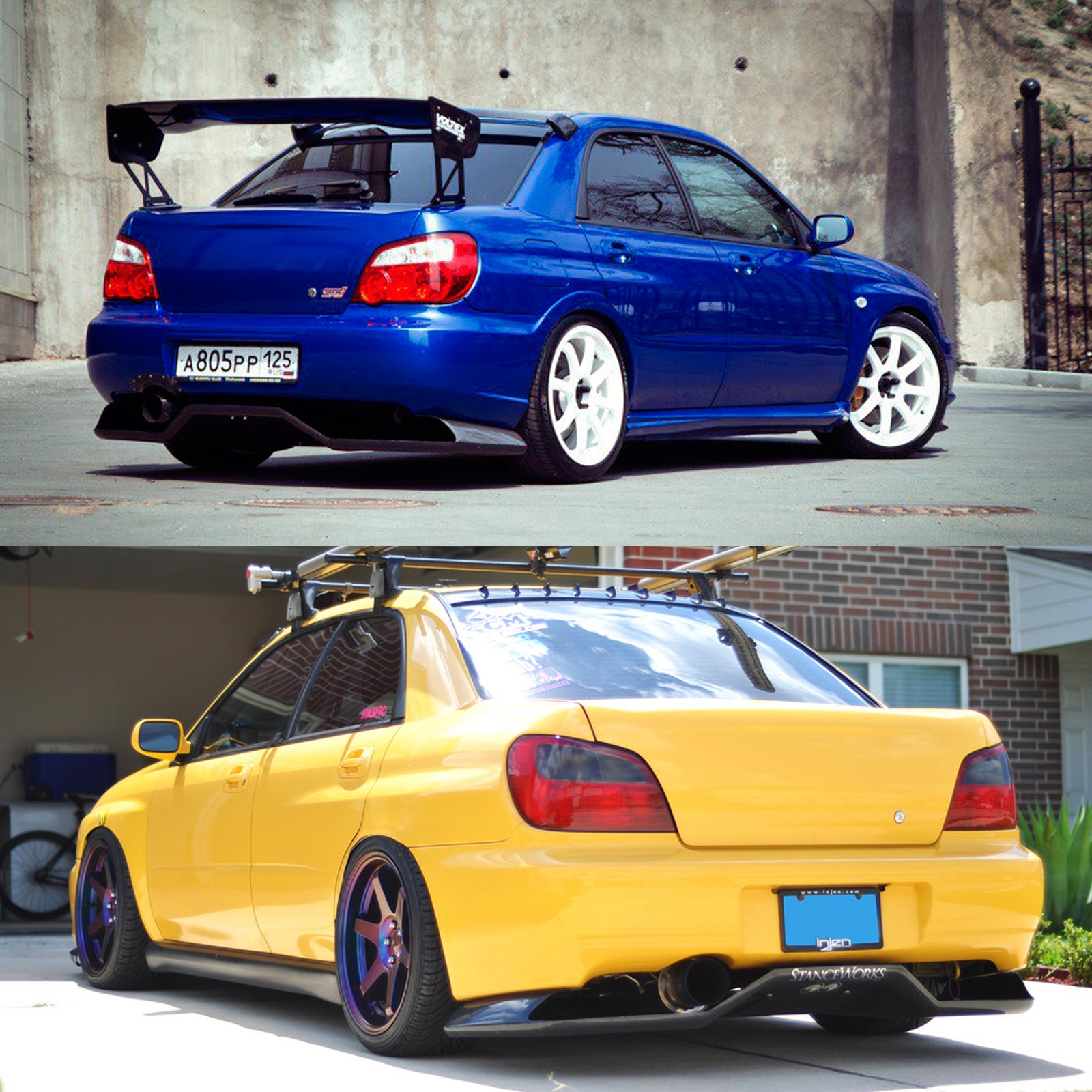 Zadný difúzor nárazníka Subaru Impreza WRX STI II GD/GG Sedan/Wagon 2000–2007