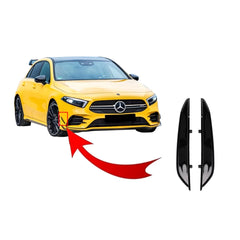 Predné klapky nárazníka / Bočné finy pre Mercedes A-Class W177 / V177 (2018–2022) – A35 Design Black Edition