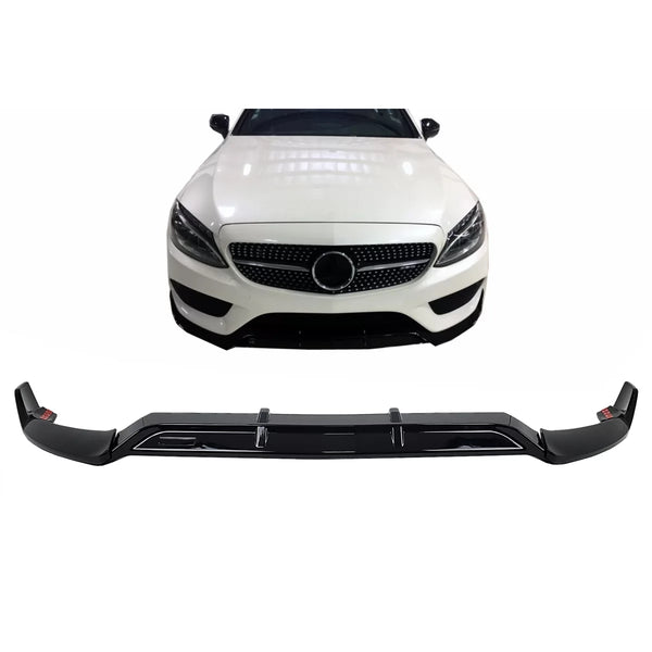 Predné lízatko nárazníka pre Mercedes C-Class W205 / S205 / C205 / A205 (2014–2019) – Piano Black