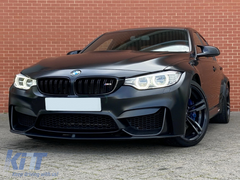 Predný splitter lip + bočné splittery (flaps) pre BMW M3 F80 / M4 F82 F83 (2014–2019)