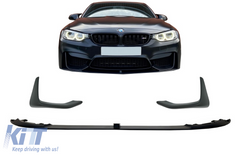 Predný splitter lip + bočné splittery (flaps) pre BMW M3 F80 / M4 F82 F83 (2014–2019)