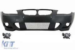 Front bumper M-Tech for BMW 5 Series E60 E61 2003–2007 (PDC 24mm, SRA, fog lights)