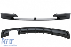 M Sport Piano Black Front Splitter and Rear Diffuser for BMW 3 Series F30 F31 (2011+)