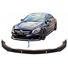 Predné lízatko nárazníka pre Mercedes CLA 45 AMG C117 / X117 (2013–2016) – Glossy Black