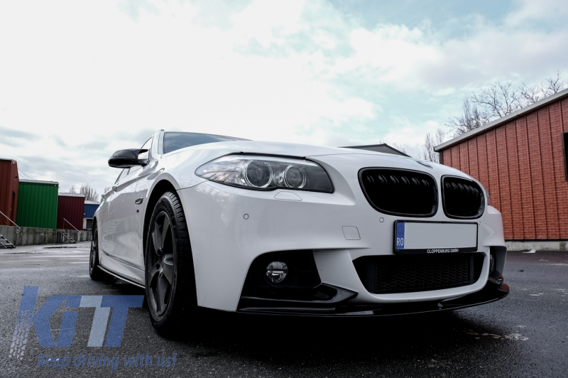 Predný spoiler lip M Design Piano Black pre BMW radu 5 F10 F11 (2011–2017)