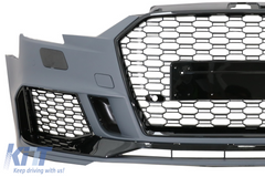Front bumper Audi A3 8V Facelift (2016–2019) Sedan/Cabrio RS3 design Piano Black