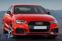 Front bumper Audi A3 8V Facelift (2016–2019) Sedan/Cabrio RS3 design Piano Black