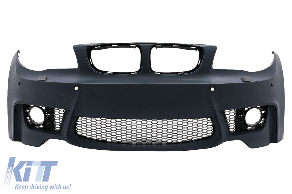 Front Bumper 1M Design for BMW 1 Series E81 E82 E87 E88 2004–2011 (PDC, SRA)