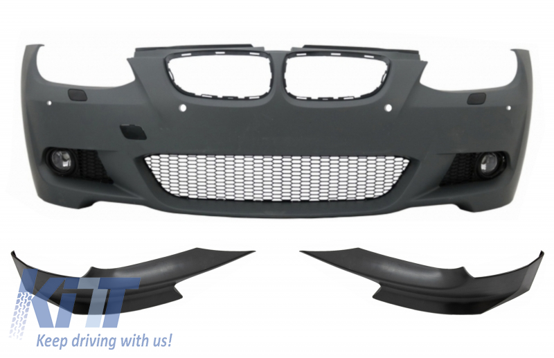 Front bumper M-Tech for BMW 3 Series E92 E93 2006–2009 (PDC, SRA, splitters)