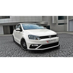 Predný Spojler / Lízatko Pre GTI Nárazník VW Polo 6C (2014-2017) - Piano Black (Lesklá Čierna)