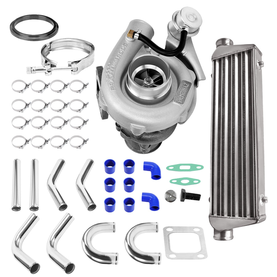 3 Turbo Kit 0.63 A/R + Intercooler + Piping 2.5” | Universal Turbo Kit 400HP+