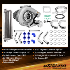 3 Turbo Kit 0.63 A/R + Intercooler + Piping 2.5” | Universal Turbo Kit 400HP+