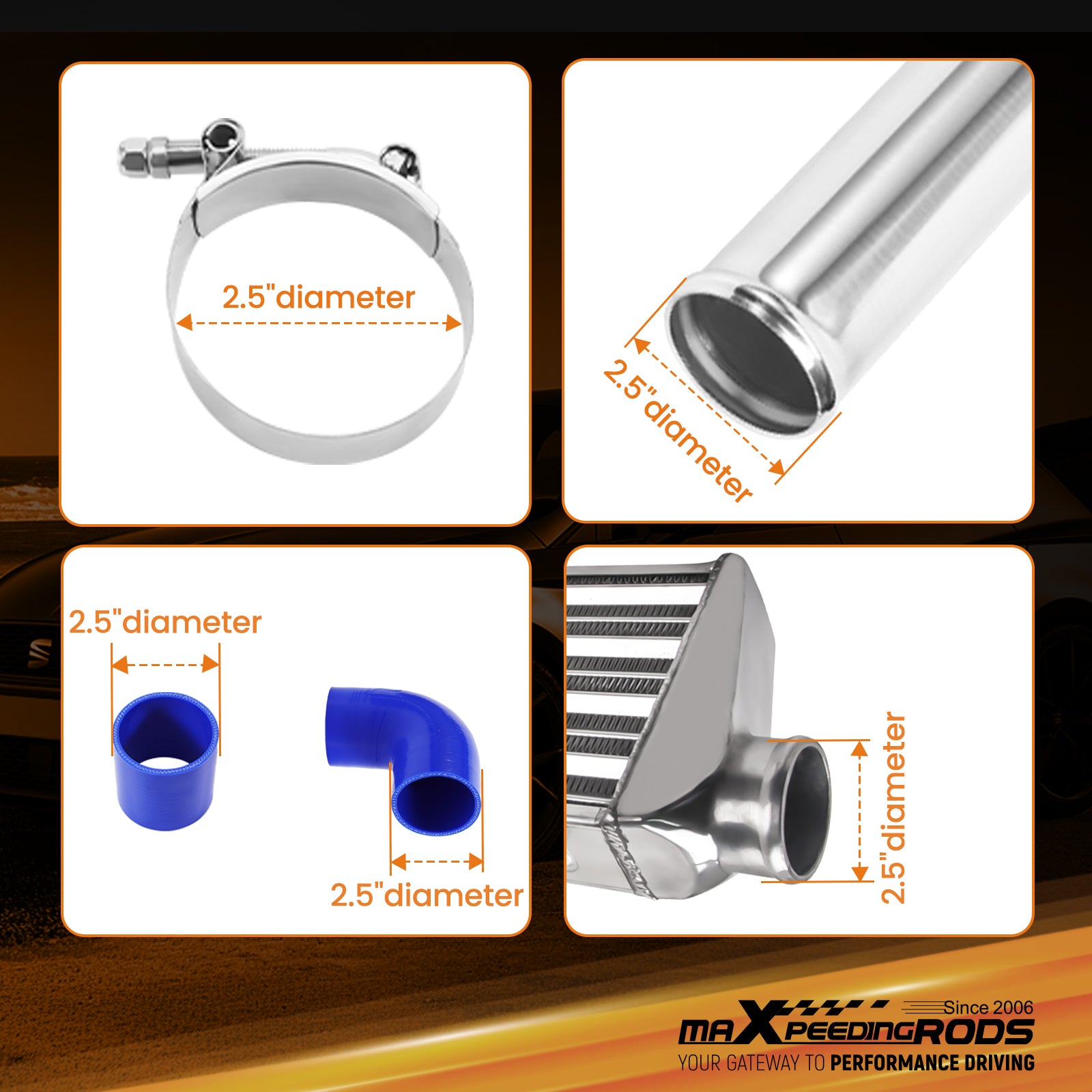3 Turbo Kit 0.63 A/R + Intercooler + Piping 2.5” | Universal Turbo Kit 400HP+